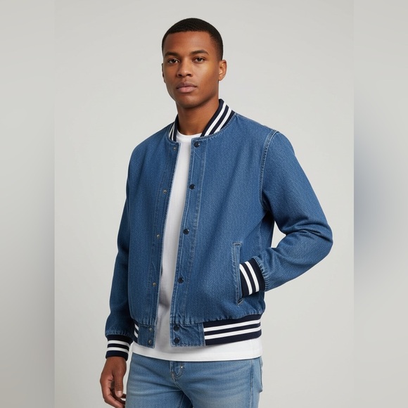 Levi's Other - Levi's Men's Denim Zip Varsity Bomber Jacket Vintage Retro
Streetwear Casual NWT